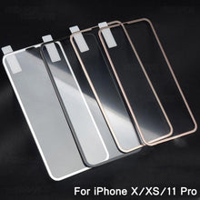 Load image into Gallery viewer, 10D Curved Edge Aluminum Alloy Tempered Glass for iPhone X XS MAX 11 12 Pro Max mini 6 6S 7 8 Plus Full Cover Screen Protector  Titanium Alloy Metal Edge Full Coverage Front Tempered Glass Screen Protector for iPhone
