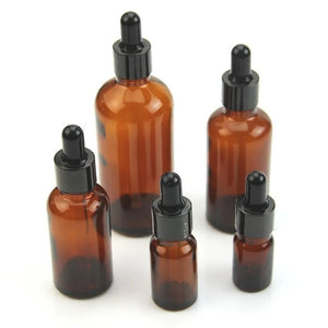 5-100ML Reagent Eye Dropper Drop Amber Glass Aromatherapy Liquid Pipette Bottle Refillable Bottles -35