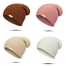 Load image into Gallery viewer, New Winter Modern Trend Baby Thick Hat For Girls &amp; Boys Parent &amp; Child Hat Cotton Hat Warmer Children Cap Knitted And Cap for Adults
