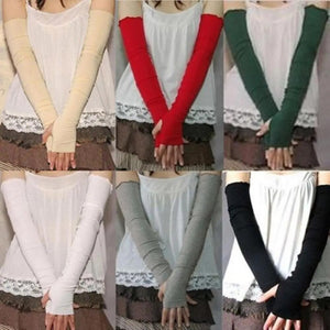 Women's Cotton UV Protection Arm Warmer 2pcs Summer Arm Sleeves Women Men  Anti UV Armwarmer Long Fingerless Gloves Arm Sleeves