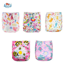 Load image into Gallery viewer, Modern Luxury Printed Baby Nappy 5pcs/Lot Washable Diapers Good Quality Pocket Diaper For Kids
