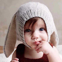 Load image into Gallery viewer, Mdoern Luxury Toddler Infant Knitted Baby Hat Adorable Rabbit Long Ear Hat Baby Bunny Beanie Cap Photo Props Cap
