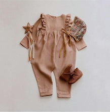 Load image into Gallery viewer, Modern Handamde Girls Jumpsuit Long Sleeve Romper Overalls Autumn Clothes For Baby Cotton Line In Elegant Autmn Style
