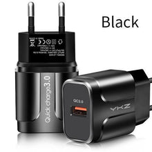 Load image into Gallery viewer, Mobile Phone Charger Quick Charge QC 3.0 4.0 18W Fast Charging Plug Adapter Wall USB Charger
