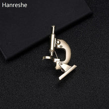 Load image into Gallery viewer, Hanreshe Classic High Quality Microscope Brooch Pin Zinc Alloy Medical Equipment Medical Pins For Doctors Nurses Lapel Jewelry
