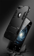Load image into Gallery viewer, Luxury Black Cool Armor Case For iPhone 8 7 6 6S Plus 5 5s Shockproof Case For iPhone X XS MAX XR Stand Cover Case  Heavy Duty Shockproof Armor Dual Layer Protection Back Case Cover
