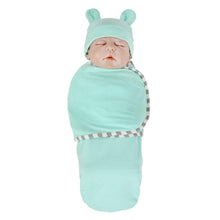 Load image into Gallery viewer, Muslin Swaddle Newborn Organic Cotton Blanket Extract Envelope Baby Sleeping Things Bedding for Boys Girls with a Hat Blanket Bag
