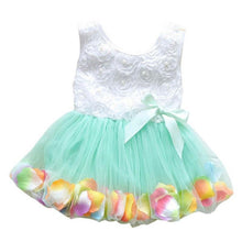 Load image into Gallery viewer, Luxury Modern Handmade Girls Sweetness Flower Kids Dress Princess Summer Sleeveless Mini Tutu Dress Childs Bow Pink Yellow Red Girls Clothing Dress
