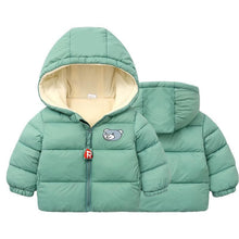 Load image into Gallery viewer, Infant Baby Hooded Warm Jackets For Baby Girls  and Baby Boys For WInter In Modern New Luxury Shiny Design
