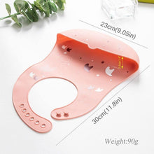 Load image into Gallery viewer, Luxury Modern Bibs Waterproof Soft Silicone Kids Girl Boy Adjustable Children Bib Cute Cartoon Print Baby Feeding Stuff For Kids
