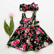 Load image into Gallery viewer, Interesting Toddler Kids Baby Girl Party Princess Floral summer Dress Pageant Clothes With Bow
