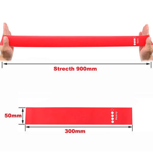 Red Portable Fitness Workout Equipment Yoga Crossfit Resistance Bands Training Gum Exercise Gym Strength Women Sports Ring