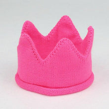 Load image into Gallery viewer, Modern Luxury New Trend  Baby Hat Girls and Boys Crown Knitted Cap Toddler Empty Top Hats Newborn Design Woolen Yarn Bonnet For Kids
