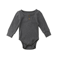 Load image into Gallery viewer, Newborn Infant Baby Girl Boy Ribbed Bodysuit  Ruffle  Long Sleeve One-Pieces Solid Jumpsuit Outfits For Girls
