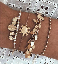 Load image into Gallery viewer, Bohemian Gold Tassel Bracelets For Women Summer Shell Clear Crystal Stone Luxury Jewelry

