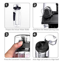 Load image into Gallery viewer, 900mlFruit Infuser Water Bottle Juice Shaker Sports Lemon Water Bottle Fitness Sport Fruit Drinking Bottles Gadget For Fitness Sport and Excerises In Modern New Trend Design
