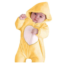 Load image into Gallery viewer, New Trend Cozy Warm Winter Newborn Zipper Heart Fleece Climbing Hooded Romper Baby Suit Outwear Jumpsuit For Baby Boys And Girls
