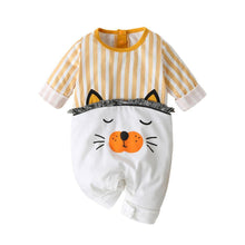 Load image into Gallery viewer, Long Sleeve Cartoon Star Print Romper Infant Elephant Pattern Jumpsuit Keep Warm Clothes For Girls And Boys Kids
