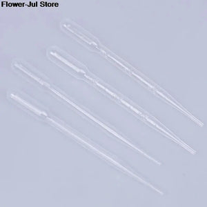 4Pcs 3ML Disposable Plastic Pipettes Eye Dropper Transfer Graduated Pipettes Lab Experiment Supplies Makeup Tools