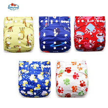 Load image into Gallery viewer, Modern Luxury Printed Baby Nappy 5pcs/Lot Washable Diapers Good Quality Pocket Diaper For Kids
