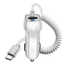 Load image into Gallery viewer, Car Charger With USB Cable Mobile Phone Charger Micro USB Type C Cable Fast Car Phone Charger
