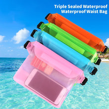 Load image into Gallery viewer, Waterproof Swimming Bag 3 Layers Water Proof Diving Beach Shoulder Waist Bag Underwater Mobile Phone Bag Case Waterproof Bag With Adjustable Waist Belt Comfortable Case For Phone
