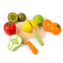 Load image into Gallery viewer, Simulation Kitchen Pretend Toy Wooden Classic Game Montessori Educational Toy For Children Kids Gift Cutting Fruit Vegetable Set

