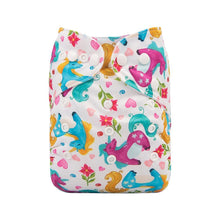 Load image into Gallery viewer, Baby One Size Fits All Reusable Baby Cloth Diaper with  Microfiber Insert Diaper For Baby Boys and Baby Girls In Modern New Printed Design
