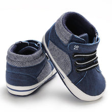 Load image into Gallery viewer, 0-18M Newborn Baby Soft Sole Shoes Boys Kids Lace-Up Ankle Boots Sneakers Perfect Baby Gift
