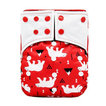 Load image into Gallery viewer, Baby Cloth Diaper Reusable Adjustable Pocket Nappy Cover Fit All Diaper Reusable Nappies Cotton  In Modern Trend Printed Design For Unlimited Uses
