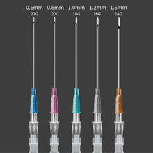 Load image into Gallery viewer, Disposable Body Piercing Needles 50Pcs 14G 16G 18G 20G 22G Ear Nose Sterile Surgical Steel Catheter Piercing Needles
