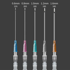 Disposable Body Piercing Needles 50Pcs 14G 16G 18G 20G 22G Ear Nose Sterile Surgical Steel Catheter Piercing Needles