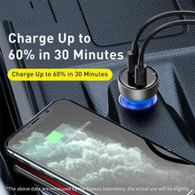 Load image into Gallery viewer, 65W USB Car Charger Quick Charge QC4.0 QC3.0 Type C PD Fast Car Charging Portable Charger
