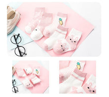 Load image into Gallery viewer, Luxury Modern 5pair Socks Set Kids Soft Cotton Socks Baby Cute Cartoon Warm Dots Fashion Sport Socks For Firls and Boys Kids
