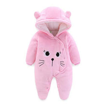 Load image into Gallery viewer, Newborn Winter Hoodie Baby Rompers Outwear Infant Baby Jumpsuit 3M -12M For Girls and Boys Winter Romper
