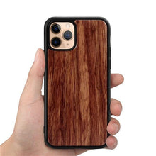 Load image into Gallery viewer, Vintage Wooded Back Case For iPhone 14 13 Mini 12 SE XR X S Max 8 7 Plus Genuine Bamboo Wooden Hard Phone case iPhone 11 Pro Max Strong Hard Protective Case For iPhone
