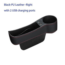 Load image into Gallery viewer, Multifunctional Car Seat Gap Storage Box Cup PU Leather Pocket Catcher Organizer Phone Bottle Cups Holder Car Accessories
