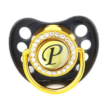 Load image into Gallery viewer, Baby Name Initial Letters Silicone Newborn Kids Dummy Pacifier Nipple Baby Soother Holder Great Babies Gift
