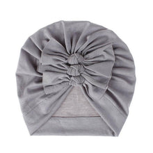 Load image into Gallery viewer, Handamde Elegant Baby Hats for Girls Big Bow Turban Hat Newborn  Baby Beanie Cap Solid Color Style
