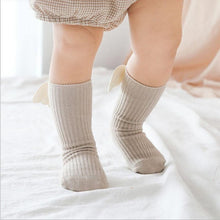 Load image into Gallery viewer, Luxury Modern Socks Baby Girls Knee High Socks With Angel wing  Summer Autumn Cotton Socks Solid Candy Color Toddler For Kids
