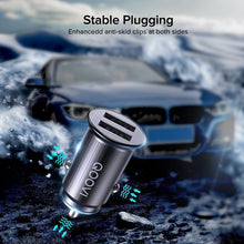 Load image into Gallery viewer, Mini Black Universal Car Charger 2.4A Dual USB Fast Charging Mobile Phone Car Charge GPS For Smartphones
