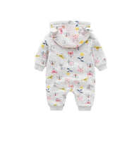 Load image into Gallery viewer, Baby Rompers Long Sleeve Zip Hooded Jumpsuits Playsuits for Toddler Boy/Girl For Autumn and Winter Season
