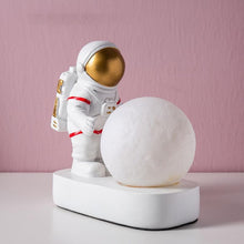 Load image into Gallery viewer, STEVVEX Astronaut Spaceman Moon Night Light Bedroom Bedside Desktop Creative Decoration Table Lamp Gift Light For Children Baby Kids
