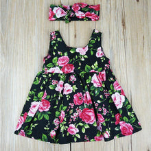 Load image into Gallery viewer, Interesting Toddler Kids Baby Girl Party Princess Floral summer Dress Pageant Clothes With Bow
