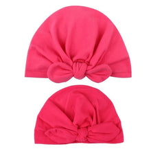 Load image into Gallery viewer, Modern Mom&amp;Baby Turban Mother Baby Hat Headbands Mom Daughter Bow Knot Caps Print Solid Parent-Child Hair Accessories
