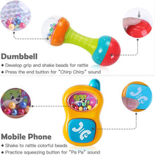 Load image into Gallery viewer, Baby Rattles Teether Shaker Grab and Spin Rattle Musical Toy Set Early Educational Toys For Baby
