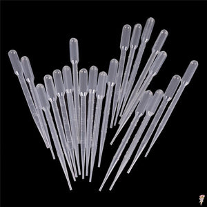 20PCS 3ml Disposable safe Plastic Eye Dropper Transfer Graduated Pipettes  Practical Transparent Pipettes Educational Supplies