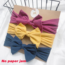 Load image into Gallery viewer, Summer Cute Floral Bows Baby Girl Headbands Elastic Bowknot Newborn Hair Band Turban Set Hair Accessories Bow Set For Kids
