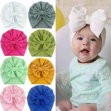 Load image into Gallery viewer, Baby Girl Hat Turban With Bow Knot Infant Beanie Solid Big Bowknot Cap For Girls Kid Hats
