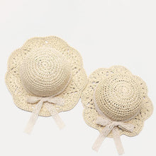 Load image into Gallery viewer, Handmade Modern Elegant Lady Baby Girls Breathable Lace Cap With Bow Great For Beach Sun
